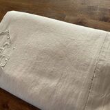 Old embroidered sheet, ec monogram