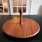teak rotary tray