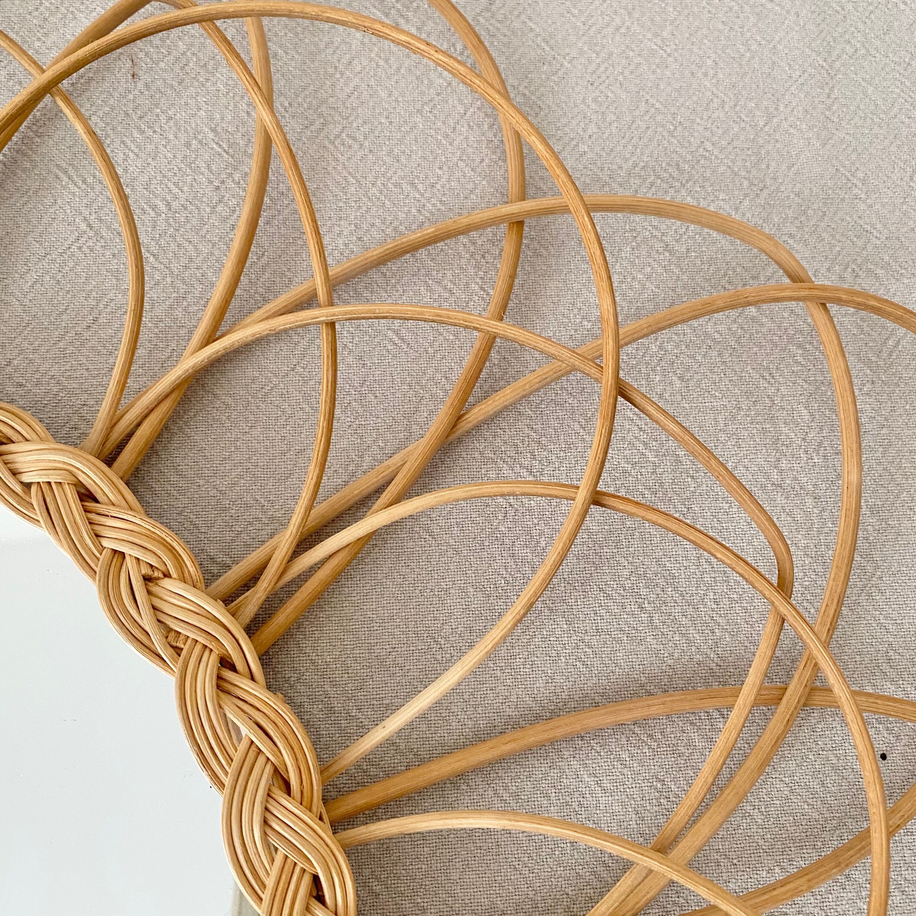 Rattan sun mirror 55cm