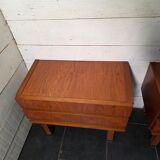 Pair of Scandinavian teak bedside tables from the 1960s.