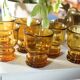 Ensemble de 6 verres ambré vintage pernod