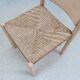 Vintage rustic dining chairs with straw seat 1970s