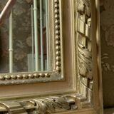 Miroir cheminée bois doré à fronton