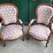Paire de fauteuils louis philippe en noyer
