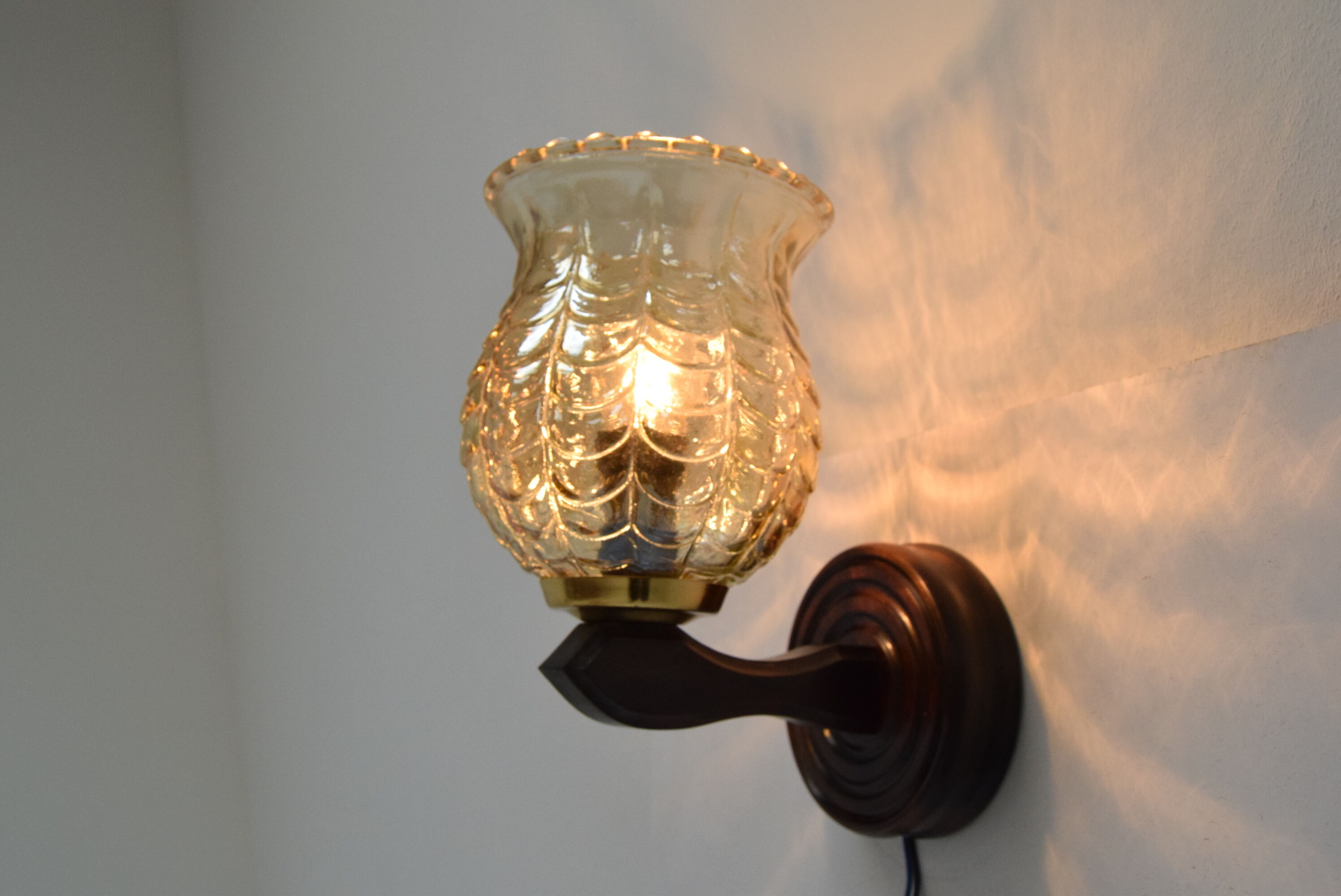 Mid-century wall lamp, 1970's.