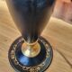 Vintage leather and brass desk lamp Le Tanneur