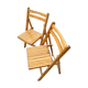 Paire de chaises pliantes en bois massif