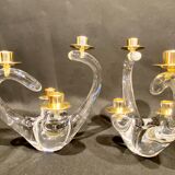 Paire de bougeoirs signée Schneider de 1930