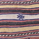 5x11 Red Blue Vintage Kilim Rug 149x326Cm