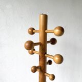Free-standing coat rack in solid pine, Les Arcs, 1970s