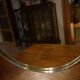 2 bathroom mirrors in silver oval holders