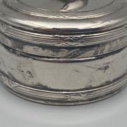 Christian dior silver metal box with cufflink decor socket