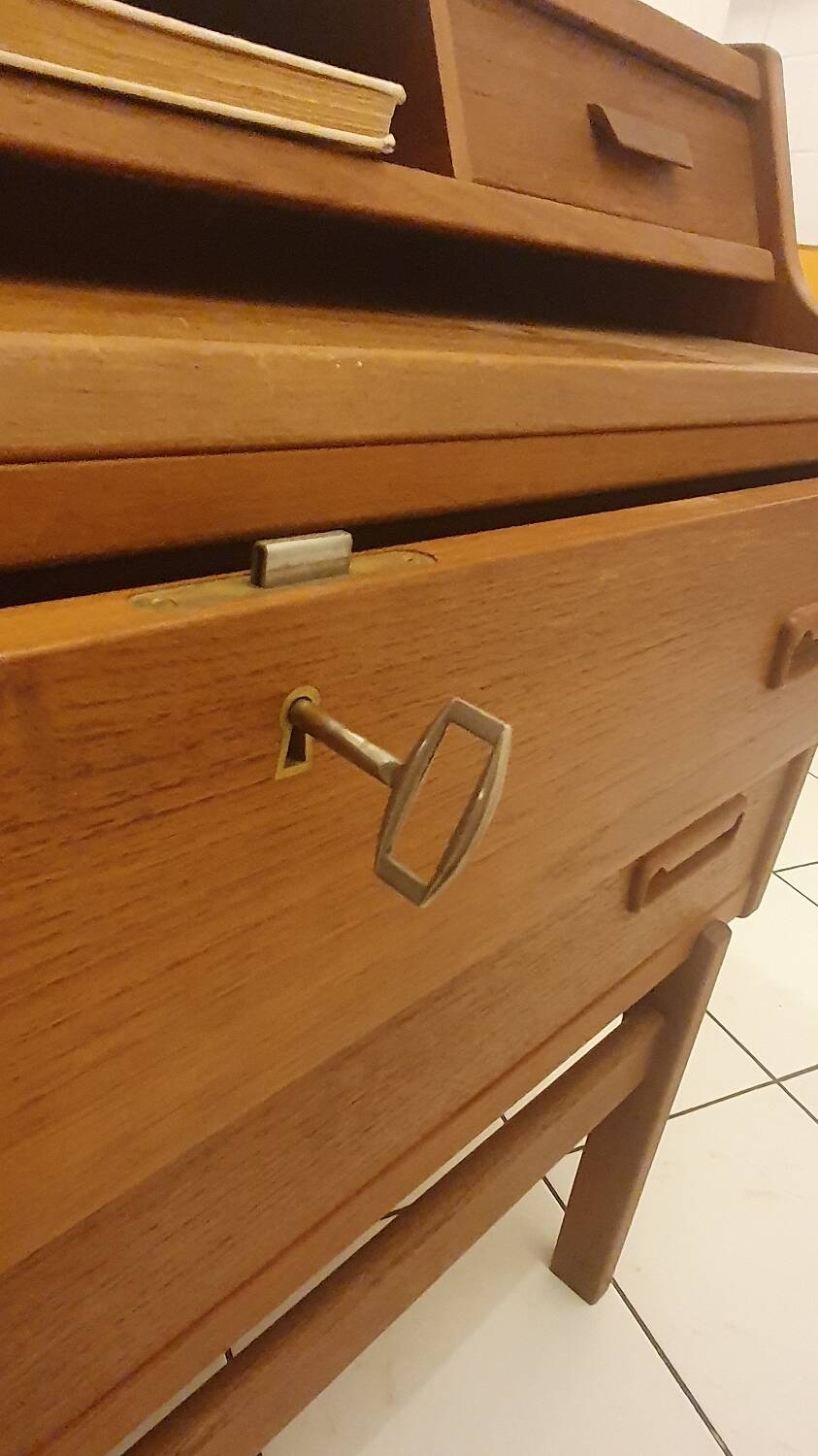 Teak secretary desk by Arne Wahl Iversen, 1960s