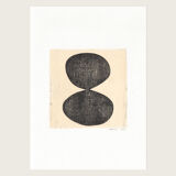Monotype painting on paper, original dated and signed without frame