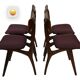 Vintage dining room chairs teak Topform design 60s Louis van Teeffelen
