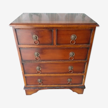 20th english style chest 5 drawers