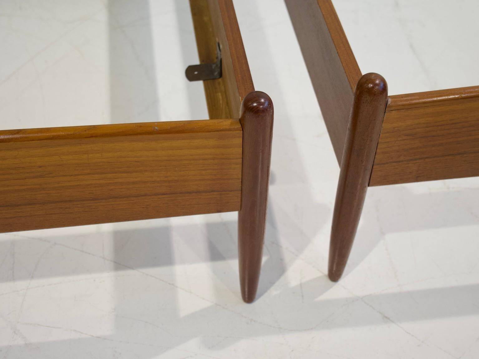 Pair of teak and rattan bed frames by Børge Mogensen