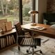 Leather office chair in the style of Eames