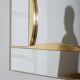 Cloisonné glass and brass mirror, 1970s