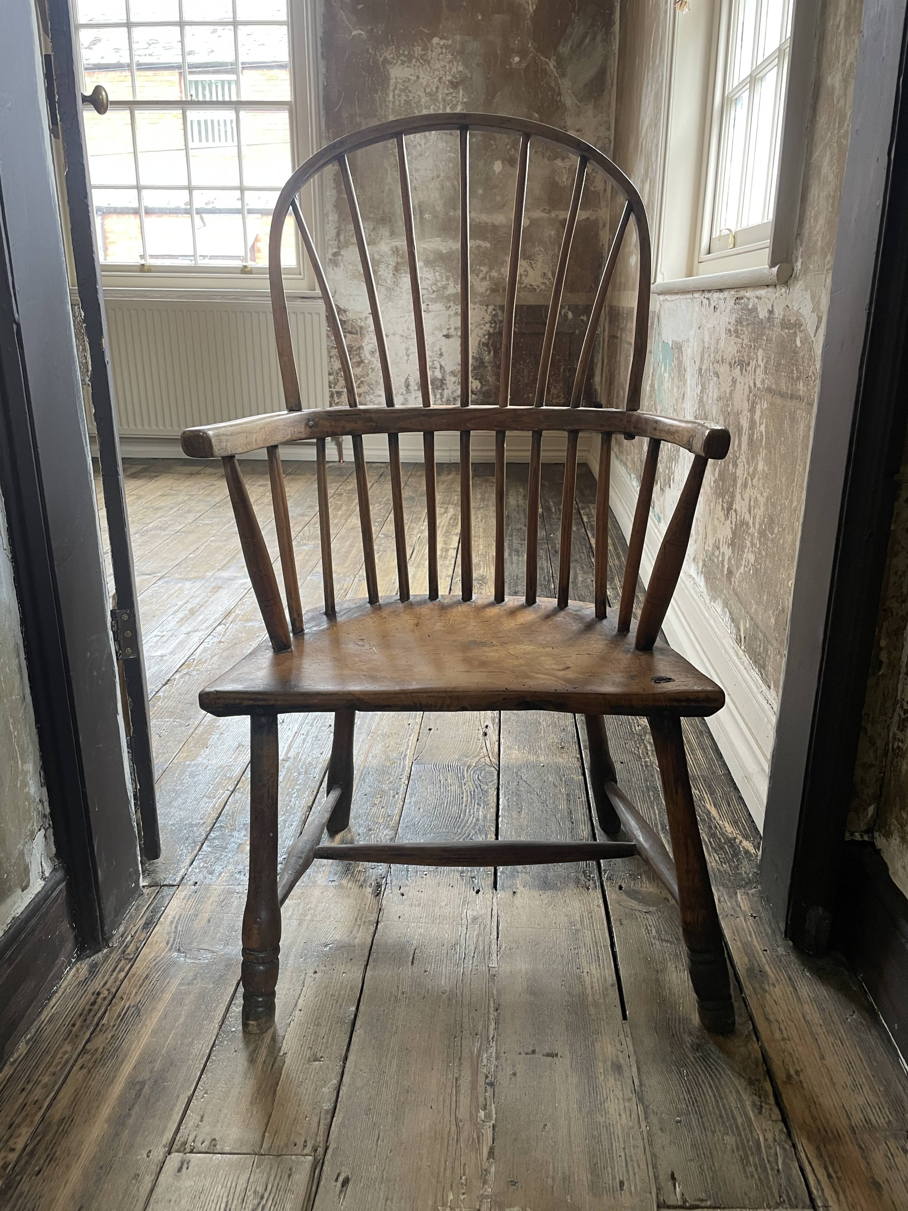 18th / Early 19th Century English Vernacular Windsor Armchair | Primitive E
