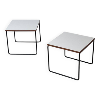 Pair of bedside tables by Pierre Guariche, Steiner edition, 1950.