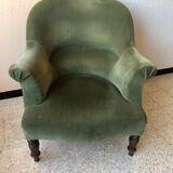 Toad armchair in green velvet