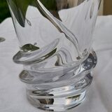 Crystal vase signed Daum France