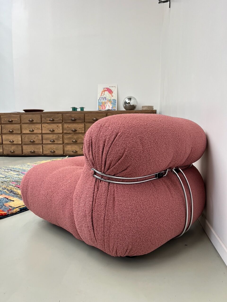 Armchair Soriana Afra and Tobia Scarpa 60s Cassina