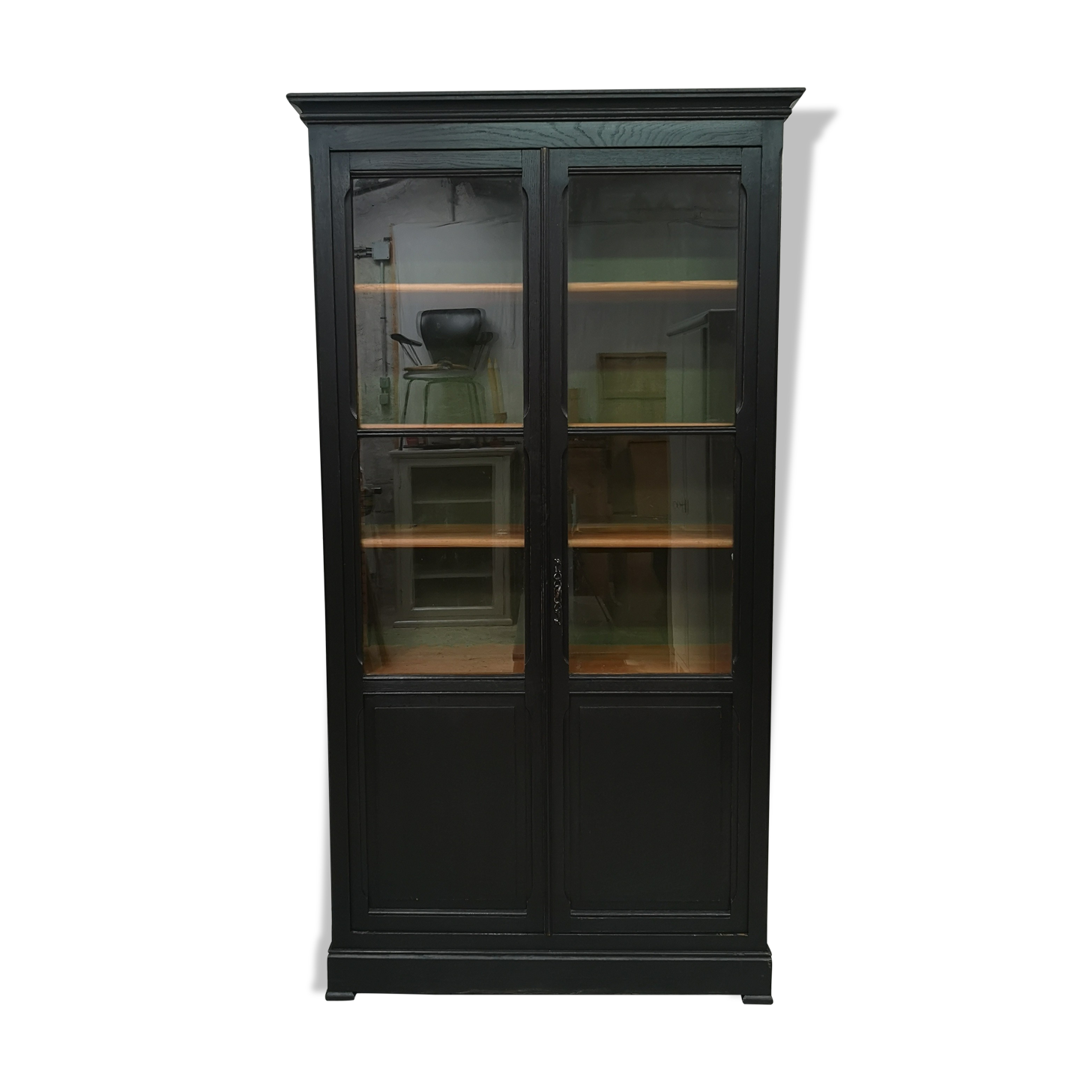 Old library solid oak cabinet curiosity patina shabby gustavien