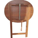 Table Bateau teck ovale bois repliable 1970 Table d'appoint en bois vendue à l'unité