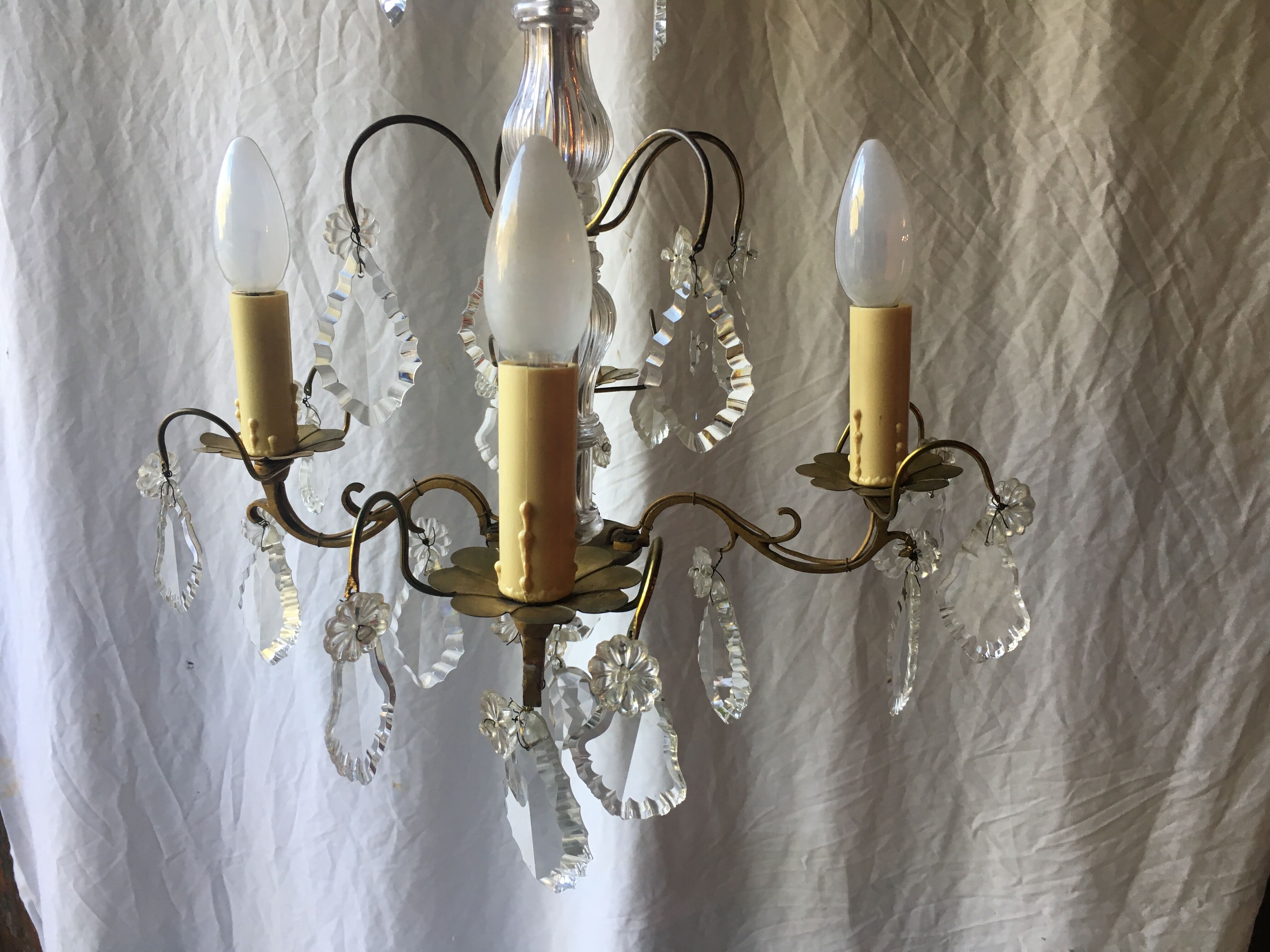 Lustre à pampilles style Louis XV