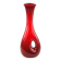 Mid-century modern vase, red glass, Poland, 1970s