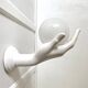 Ceramic and opaline women's hand wall light, 1970s