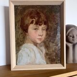 Portrait à l'huile sur carton