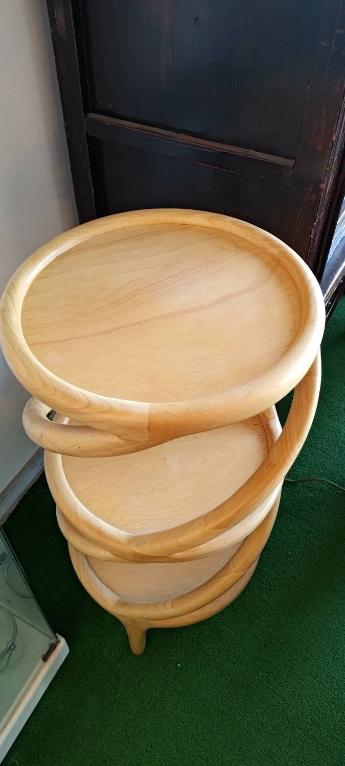 Bent wood side table