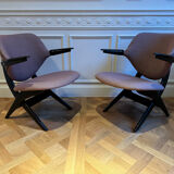 Paire de fauteuils Louis Van Teeffelen pour Webe