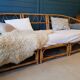 Canapé rotin vintage 3 places, 3 modules- possibilité banquette et chauffeuse