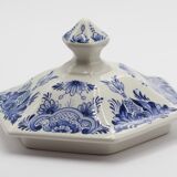 Old blue and white ceramic box