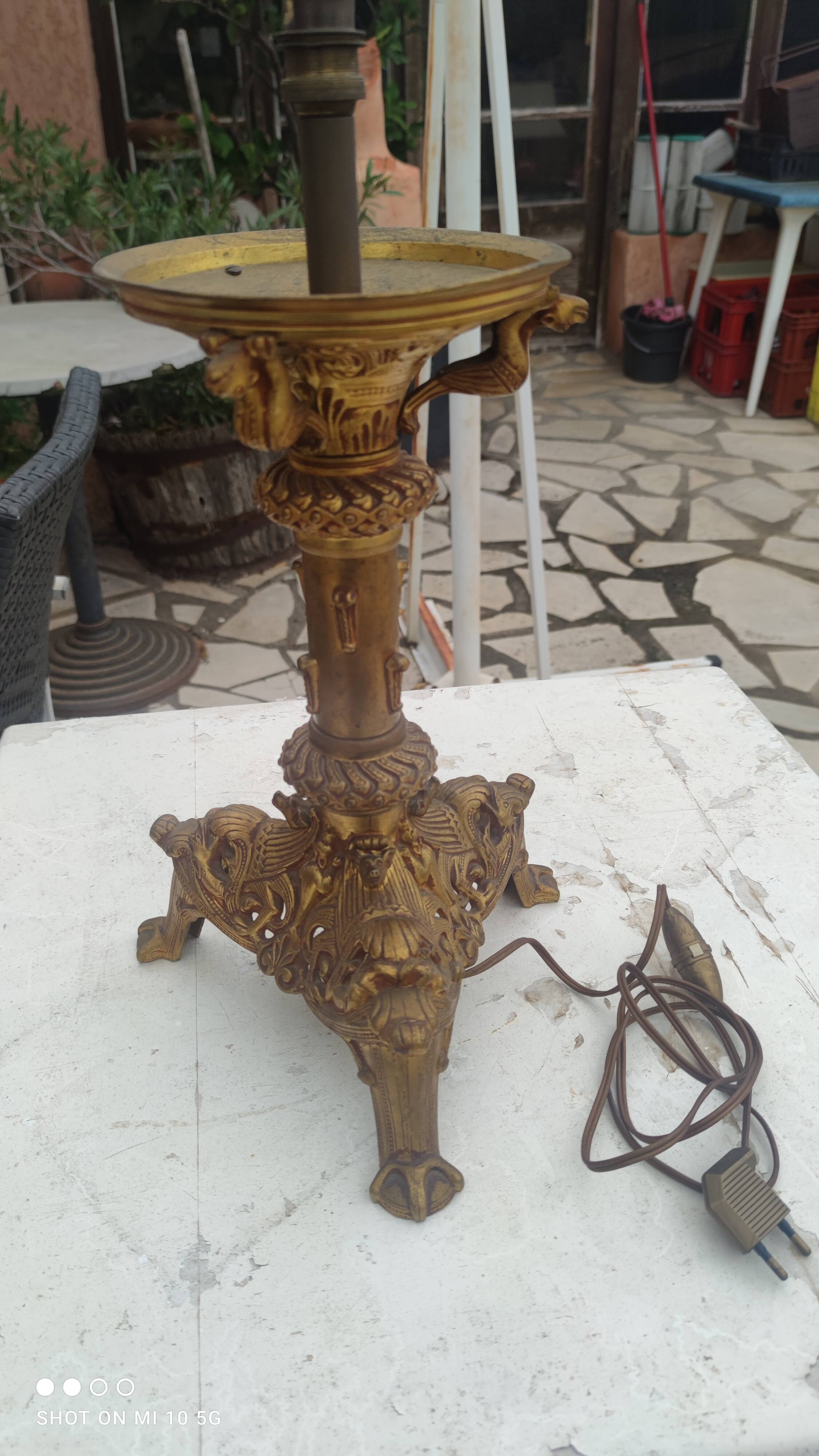 Antique bronze candle holder dating from the late 19th century