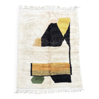 tapis shaggy marocain de la region de Mrirt