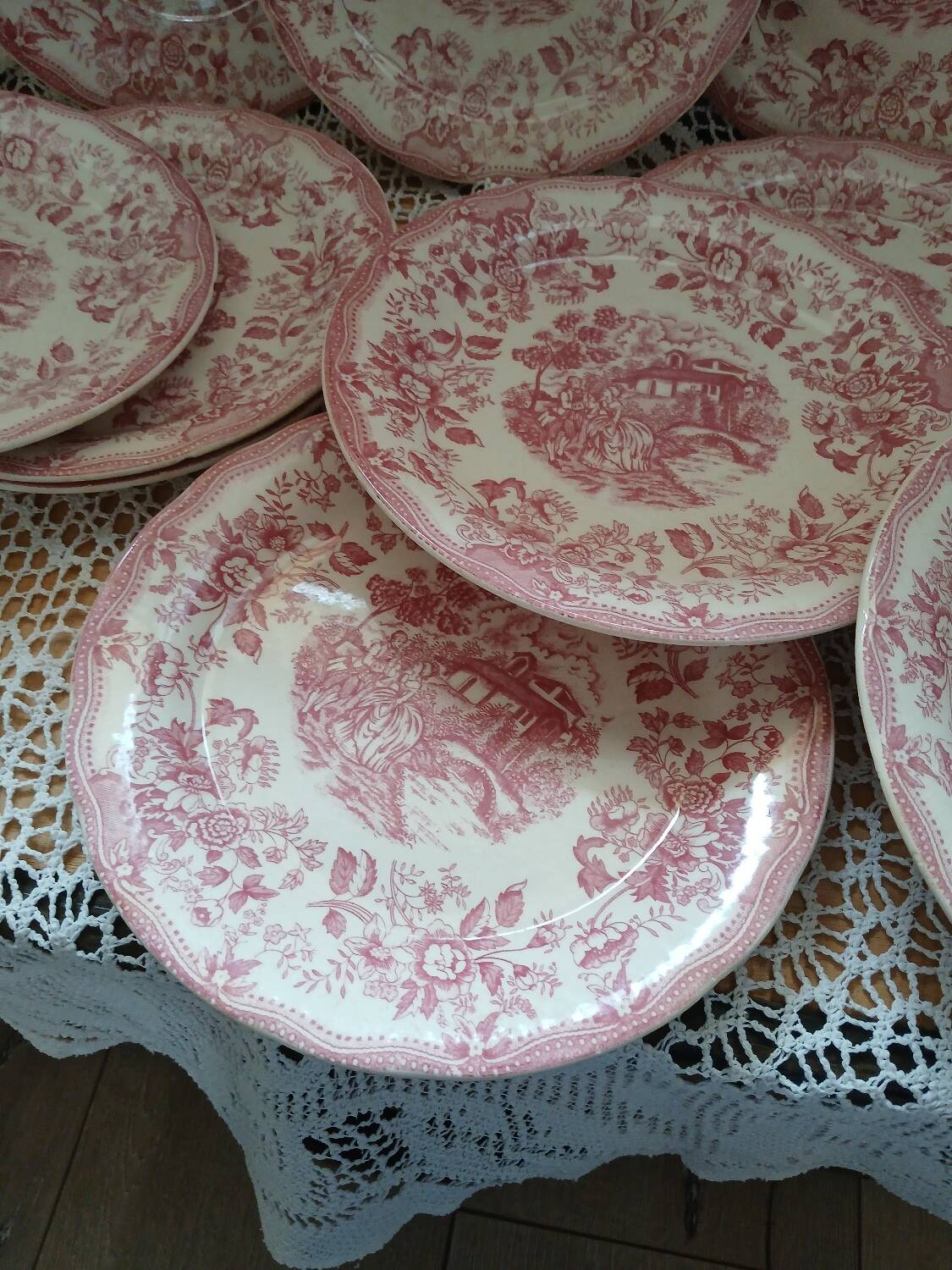 10 antique dinner plates