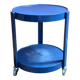 Space-age navy blue rolling dessert trolley