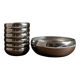 Set of 7 silver stainless steel bowls Space Age vintage Italian design stackable and elegant