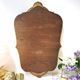 Baroque-style wall mirror / H49 cm x 30 cm /Decor shell and foliage / Golden with gold leaf