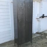 Antique riveted metal cloakroom