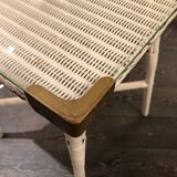 Table jardin style rotin, Lloyd loom