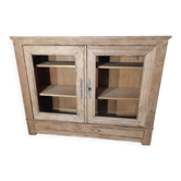 Solid wood sideboard furniture glass doors aéro-gummed