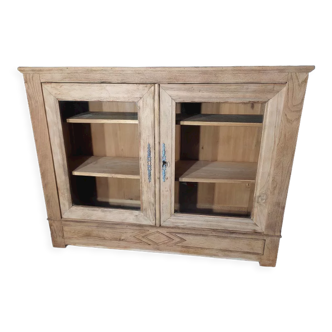 Solid wood sideboard furniture glass doors aéro-gummed