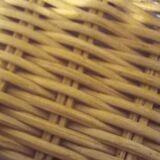 Set of 2 small wicker wall shelves - spice shelves