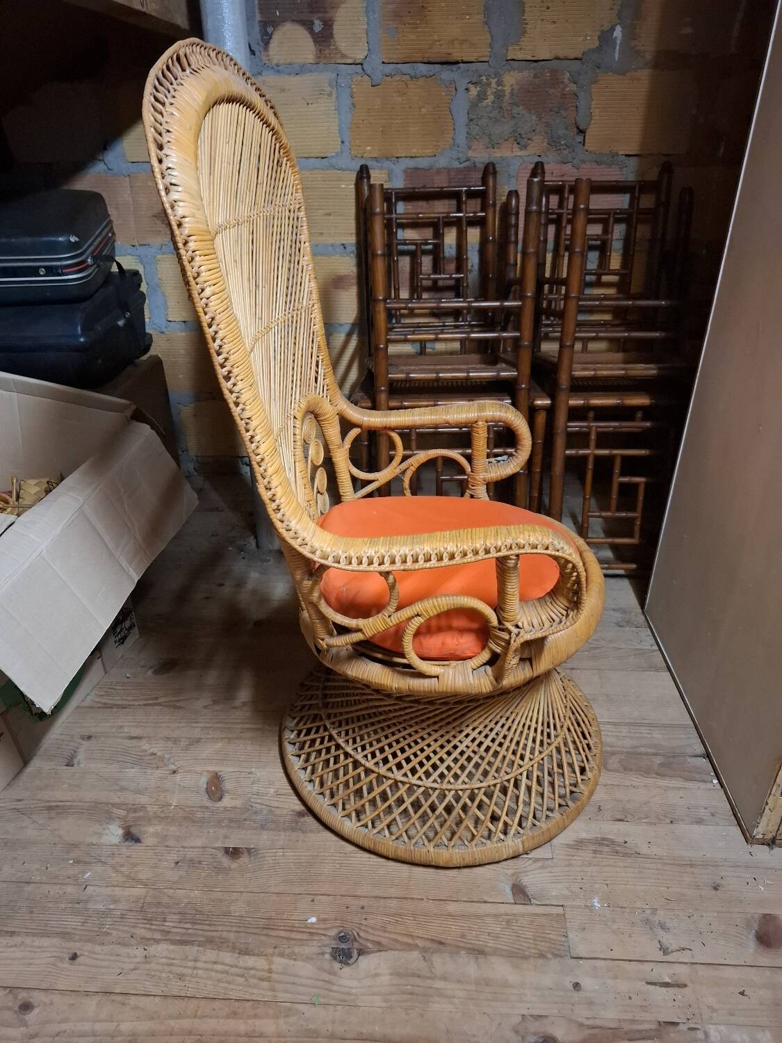 Emmanuelle rattan armchair